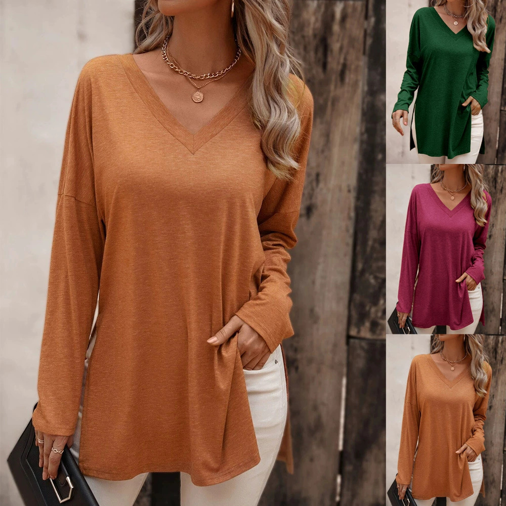 ZARA Oversized Casual Knit Long Sleeve Tee Versatile Top Layering Outerwear